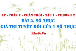 Thứ tự trong tập hợp các số thực, số đối và giá trị tuyệt đối của một số thực? Toán 7 bài 2 Chương 2 Chân trời Tập 1